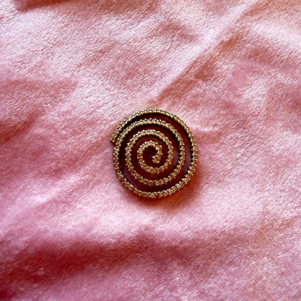 10 kt gold spiral pendant with CZ’s 4.6 g of gold - Picture 2 of 5